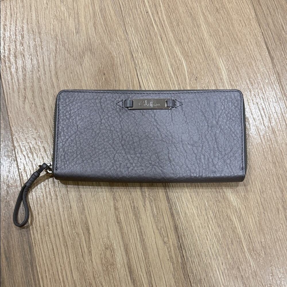 Cole Haan Zip Around Continental Wallet in a Gray Color Pallet